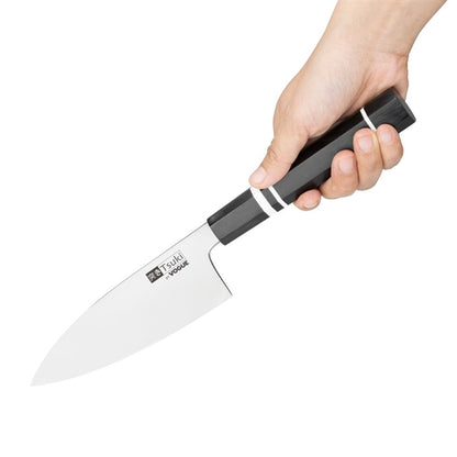 Vogue Tsuki Series 9 Deba Knife Black 15cm hw014