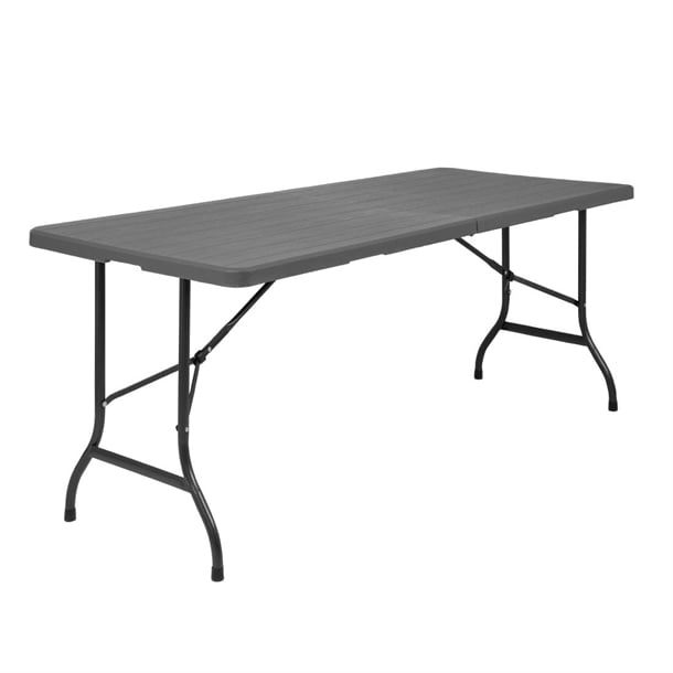 Bolero Wood-Effect Rectangular Centre Folding Table 6ft hw299