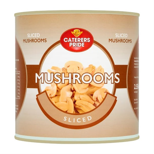 Caterers Pride Sliced Mushrooms 2.55kg hw328