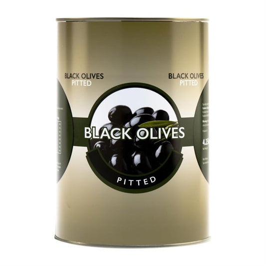 Caterers Pride Black Pitted Olives 4.25kg hw329