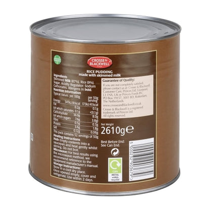 Crosse & Blackwell Rice Pudding 2.61kg hw334