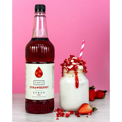 Simply Strawberry Syrup 1Ltr hw367