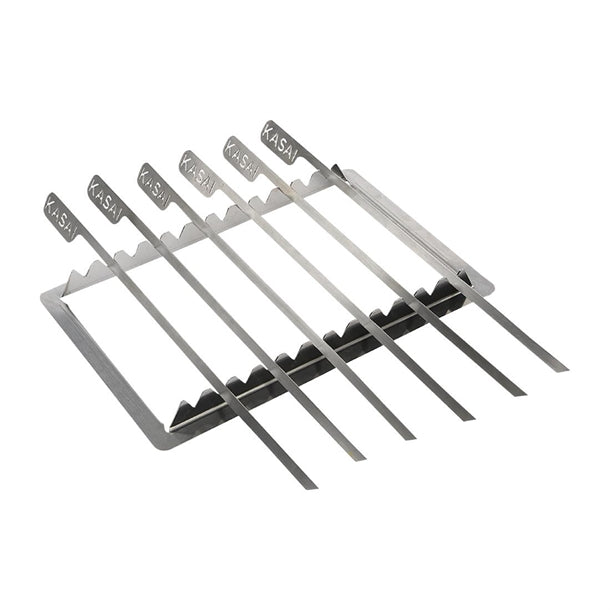 Kasai Konro Skewer Rack & 6 Skewers for Medium Long Konro Grill SVT-16138 hw437