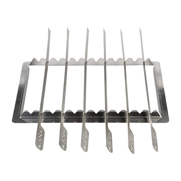 Kasai Konro Skewer Rack & 6 Skewers for Medium Long Konro Grill SVT-16138 hw437
