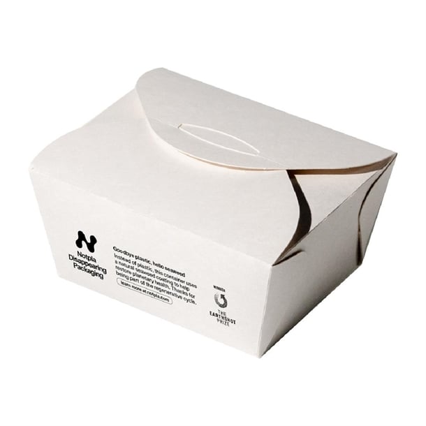 Notpla Small Takeaway Boxes 800ml - White (500 Pack) hw501
