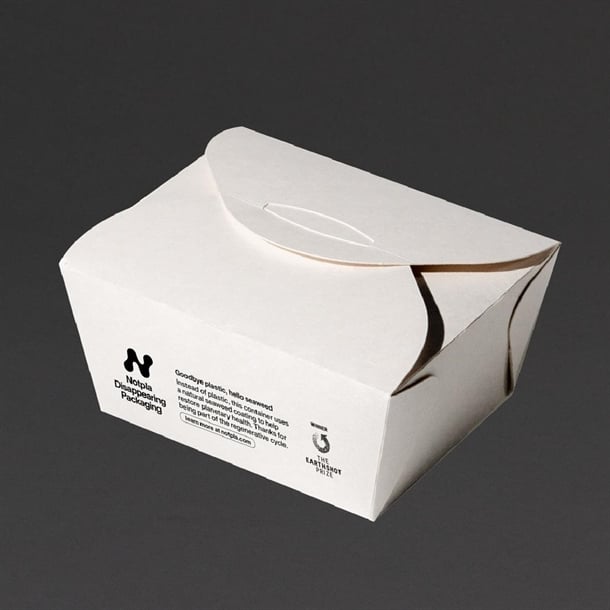 Notpla Small Takeaway Boxes 800ml - White (500 Pack) hw501