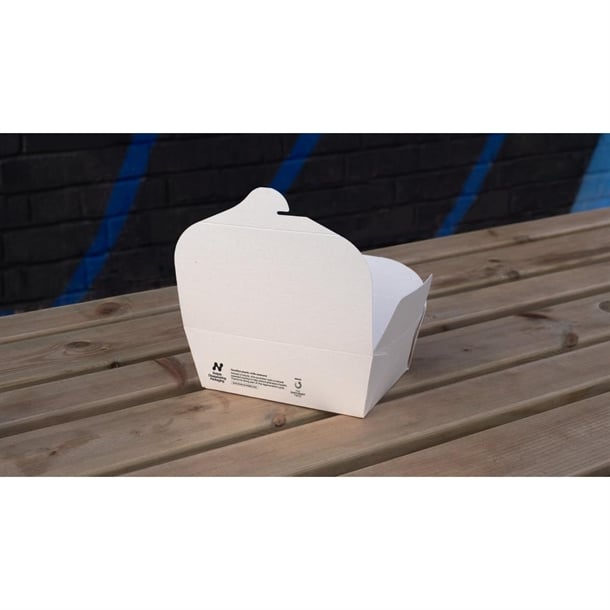 Notpla Medium Takeaway Boxes 1200ml - White (250 Pack) hw502