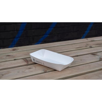 Notpla 8"x5" Rectangular Trays - White (400 Pack) hw507