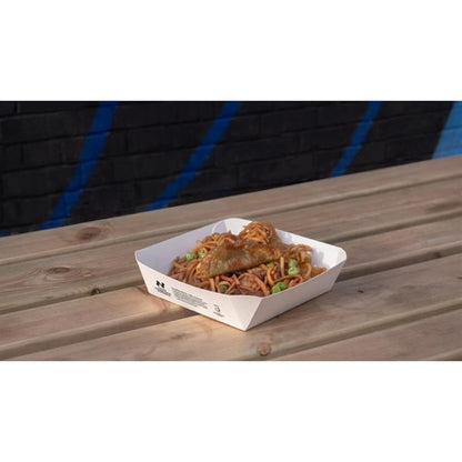 Notpla 6"x6" Square Trays - White (600 Pack) hw508