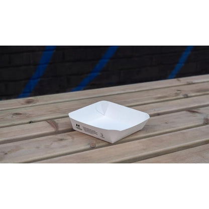 Notpla 6"x6" Square Trays - White (600 Pack) hw508