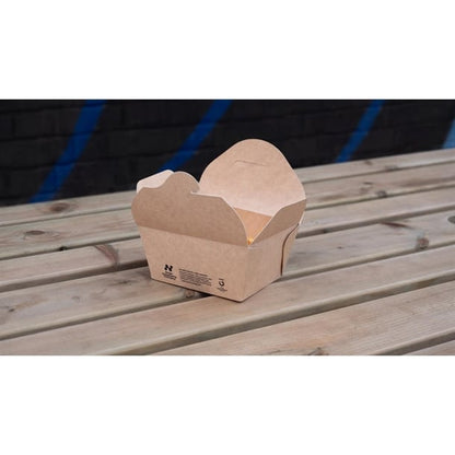 Notpla Small Takeaway Boxes 800ml - Kraft (500 Pack) hw509