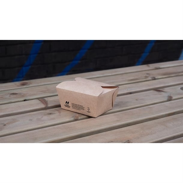 Notpla Small Takeaway Boxes 800ml - Kraft (500 Pack) hw509