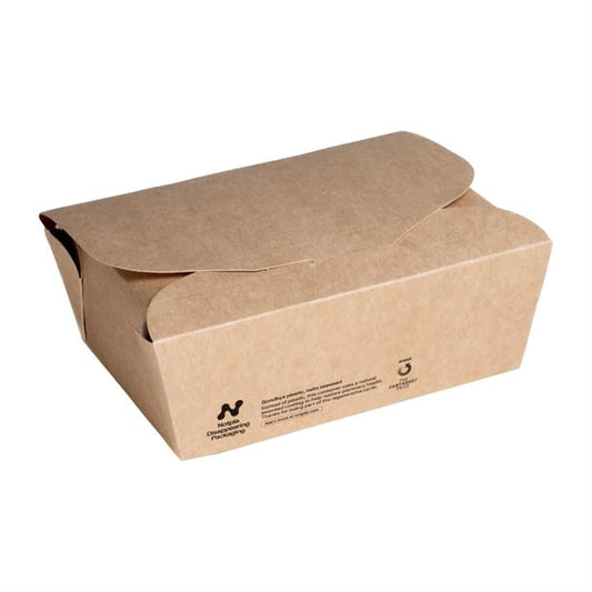 Notpla Medium Takeaway Boxes 1200ml - Kraft (250 Pack) hw510
