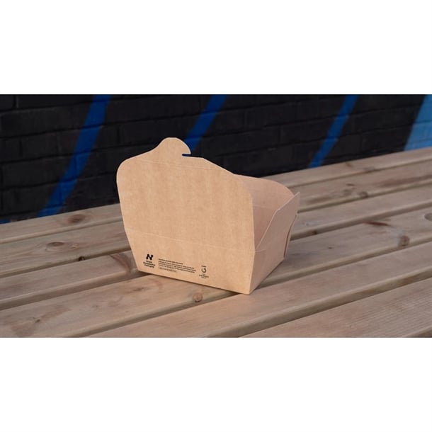 Notpla Medium Takeaway Boxes 1200ml - Kraft (250 Pack) hw510