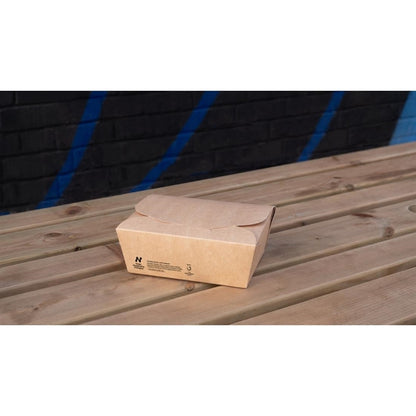 Notpla Medium Takeaway Boxes 1200ml - Kraft (250 Pack) hw510