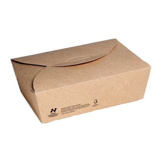Notpla Large Takeaway Boxes 1750ml - Kraft (220 Pack) hw511