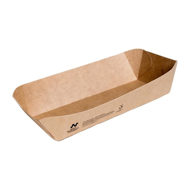 Notpla 10"x6" Deep Trays - Kraft (340 Pack) hw513