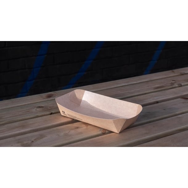 Notpla 10"x6" Deep Trays - Kraft (340 Pack) hw513