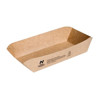 Notpla 8"x5" Rectangular Trays - Kraft (400 Pack) hw514