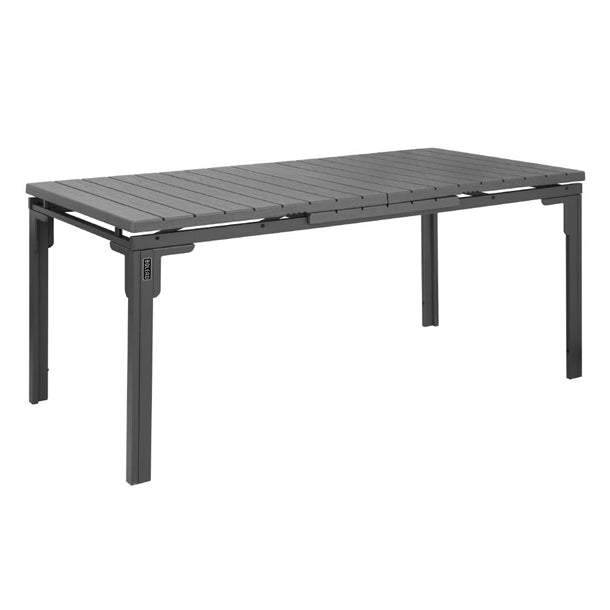 Bolero Valletta Grey Slatted Extendable Outdoor Dining Table hw526