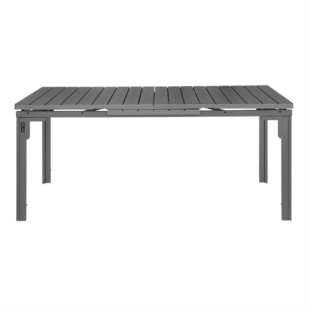 Bolero Valletta Grey Slatted Extendable Outdoor Dining Table hw526