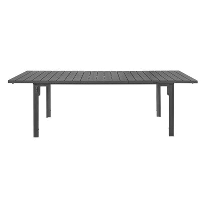 Bolero Valletta Grey Slatted Extendable Outdoor Dining Table hw526