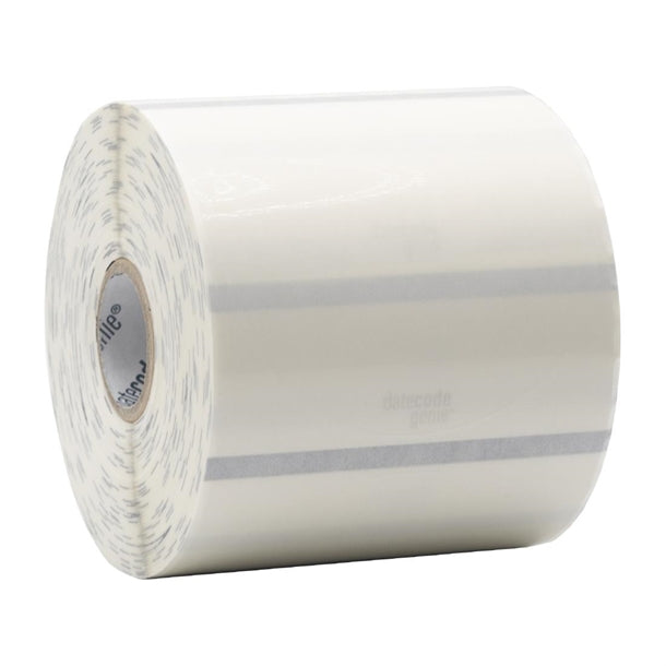 DateCodeGenie 75mm Circle Clear Blank Permanent Labels (2x 500 Rolls Pack) hw539