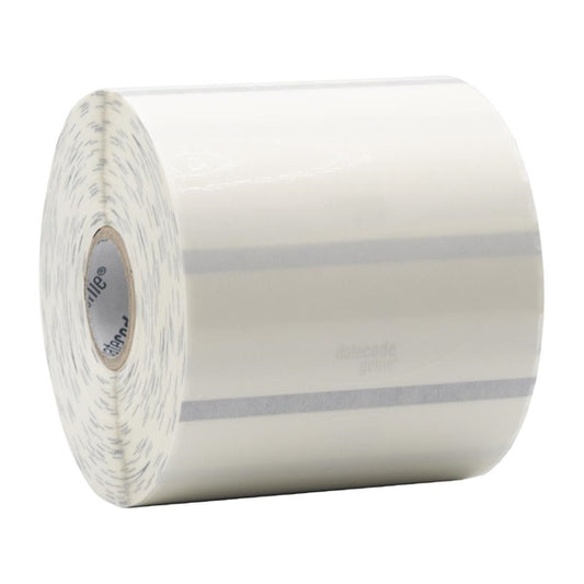 DateCodeGenie 75mm Circle Clear Blank Permanent Labels (2x 500 Rolls Pack) hw539