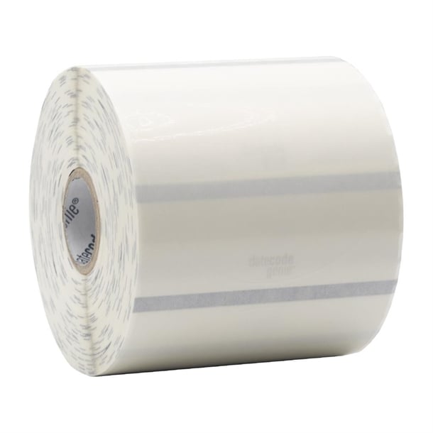 DateCodeGenie 75mm Circle Clear Blank Permanent Labels (2x 500 Rolls Pack) hw539