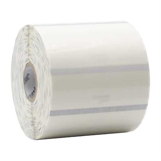 DateCodeGenie 75mm Circle Clear Blank Permanent Labels (2x 500 Rolls Pack) hw539