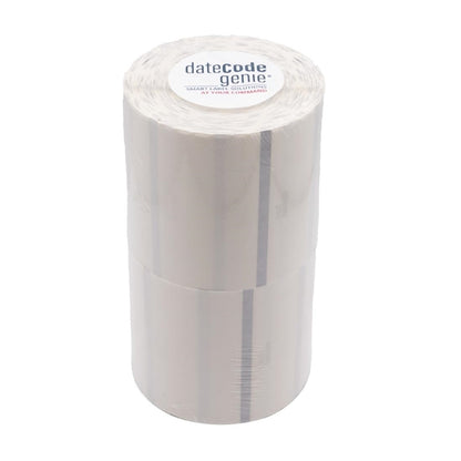 DateCodeGenie 75mm Circle Clear Blank Permanent Labels (2x 500 Rolls Pack) hw539