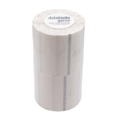 DateCodeGenie 75mm Circle Clear Blank Permanent Labels (2x 500 Rolls Pack) hw539