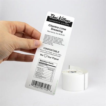 DateCodeGenie Compostable Permanent Labels 50x150mm (2x 165 Rolls Pack) hw540