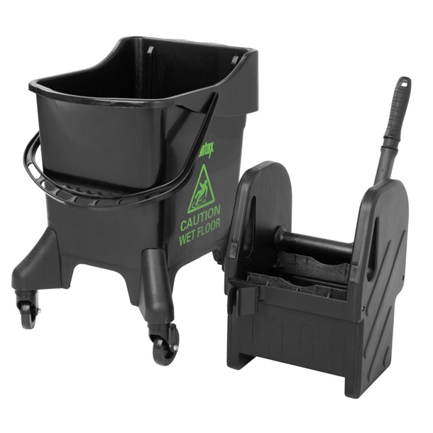 Jantex 20Ltr Tall Mop Bucket and Wringer Green Print hw637