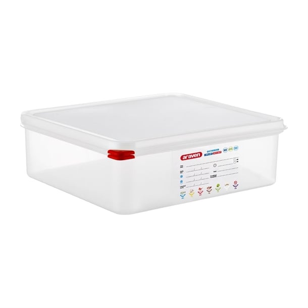 Araven Transparent Airtight Container GN 2/3 100mm 9Ltr hw676