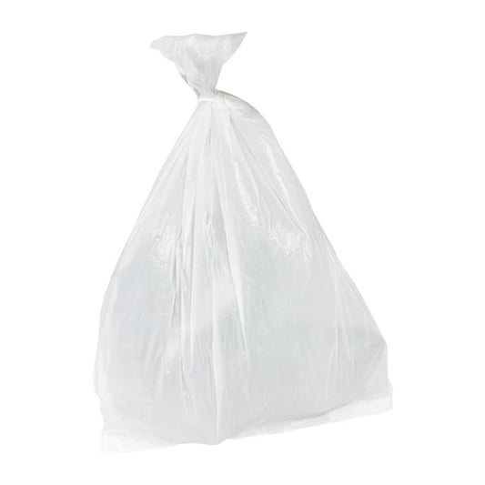 Jantex Medium Duty Bin Bags White 50Ltr (200 Pack) hw693