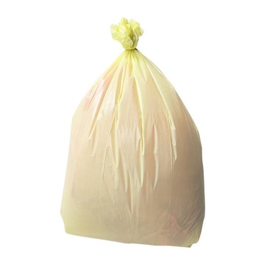 Jantex Medium Duty Bin Bags Yellow 80Ltr (200 Pack) hw699