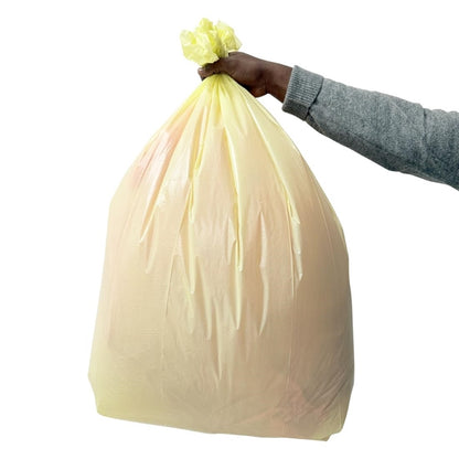 Jantex Medium Duty Bin Bags Yellow 80Ltr (200 Pack) hw699