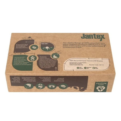 Jantex Green 100% Recycled Facial Tissues 100 Sheets (36 Pack) hw715