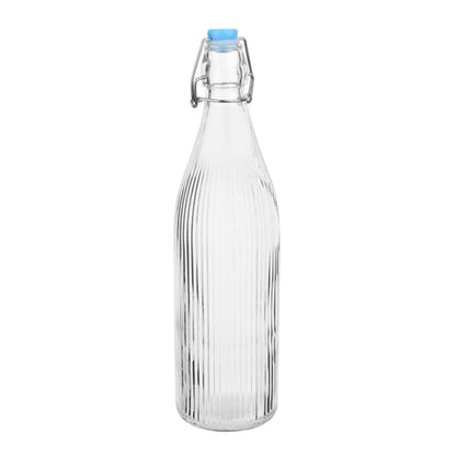 Olympia Ridged Swing Top Water Bottles 1Ltr (6 Pack) hw793