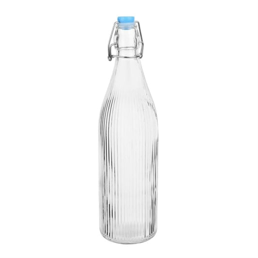 Olympia Ridged Swing Top Water Bottles 1Ltr (6 Pack) hw793