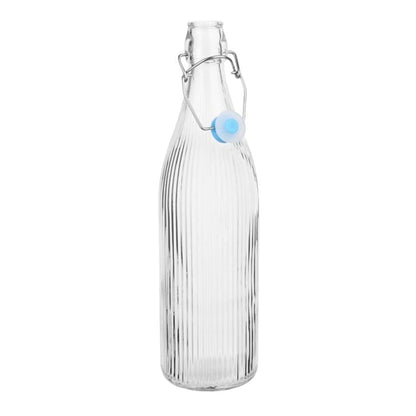 Olympia Ridged Swing Top Water Bottles 1Ltr (6 Pack) hw793