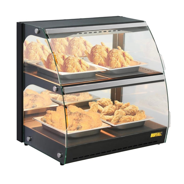 Buffalo Self-Serve Heated Display Unit with Hinged Doors hw921