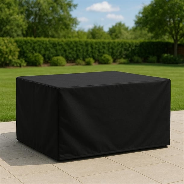 Bolero Rectangular Outdoor Table Cover Black 2000x1000mm hw962