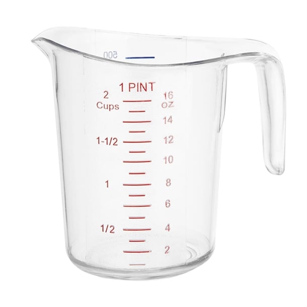 Vogue Polycarbonate Measuring Jug 500ml hw976