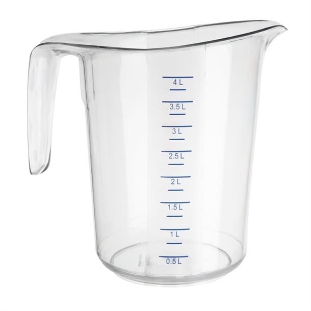 Vogue Polycarbonate Measuring Jug 4Ltr hw979