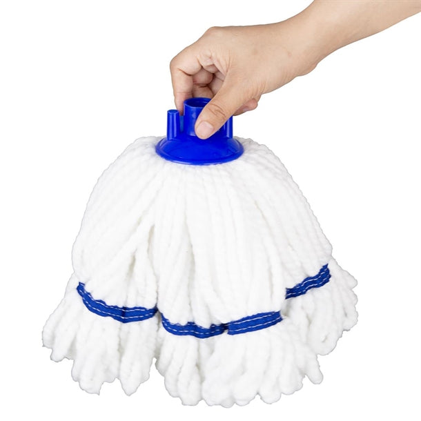 Jantex Connect Microfibre Mop Head Blue Stripe 150g hx250