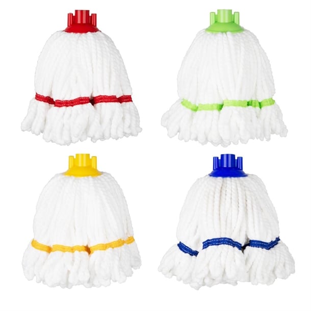 Jantex Connect Microfibre Mop Head Green Stripe 150g hx251