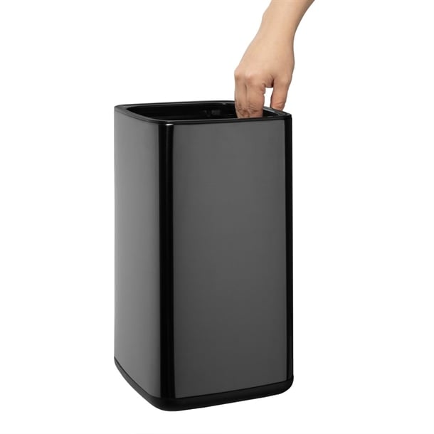 Bolero Square Waste Bin Titanium Black 7Ltr hx259