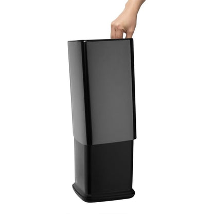 Bolero Square Waste Bin Titanium Black 7Ltr hx259